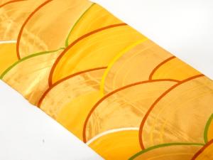 未使用品　変わり青海波模様織り出し　名古屋帯